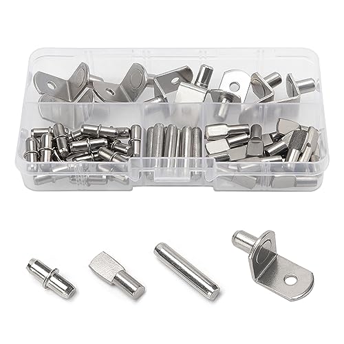 YIXISI 55 Stücke 4 Styles Bodenträger Regalbodenträger, Edelstahl Regalträger Stützen Regal Stützstifte Regalbodenstifte, für Regale Schrank Möbelschrank, 5 mm, 6 mm YIXISI 55 Stücke 4 Styles Bodenträger Regalbodenträger, Edelstahl Regalträger Stützen Regal Stützstifte Regalbodenstifte, für Regale Schrank Möbelschrank, 5 mm, 6 mm von YIXISI