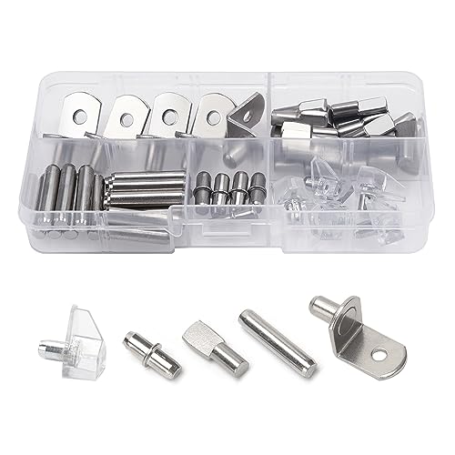 YIXISI 55 Stücke 5 Styles Bodenträger Regalbodenträger, Edelstahl Regalträger Stützen Regal Stützstifte Regalbodenstifte, für Küchenschrank Bücherregalmöbel, 5 mm, 6 mm YIXISI 55 Stücke 5 Styles Bodenträger Regalbodenträger, Edelstahl Regalträger Stützen Regal Stützstifte Regalbodenstifte, für Küchenschrank Bücherregalmöbel, 5 mm, 6 mm von YIXISI