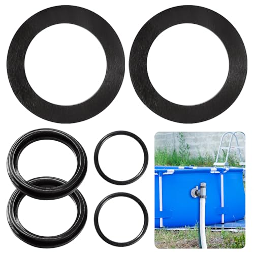 YIXISI 6 Stücke 25076RP Pool O-Ring Dichtungsringe, Pool Dichtringe Unterlegscheiben Runde Dichtung, Pool Dichtung Dichtungen Kompatibel mit Intex Pool Kolbenventile 10745, 10262, 10255 von YIXISI