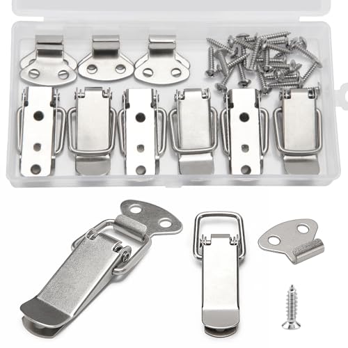 YIXISI 6 Stücke Spannverschluss 72mm, Hebelverschluss Kappenschloss Kistenverschluss für Case Box, Toolbox, Schublade, Schränke, mit 24 M4x16 Schrauben von YIXISI