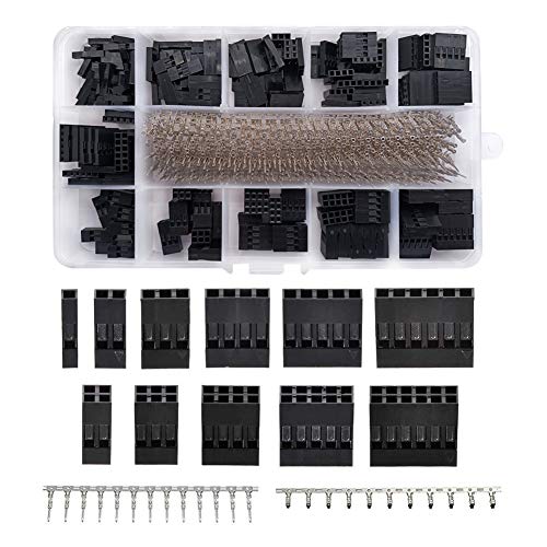 YIXISI 620pcs 2.54mm 1 2 3 4 5 6-poliges Dupon-Steckerkit,Crimpstift-Kit für Stecker und Buchse zum Ersetzen oder Reparieren von Kabelbruch Platinen Steckverbindern von YIXISI