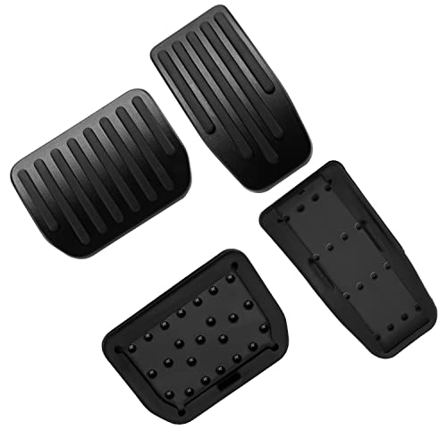 YIXISI Anti-Rutsch Fuß Pedalauflagen Kompatibel mit Tesla Model 3 Model Y, Aluminium Gaspedal & Bremspedal Covers, Kompatibel mit Model 3/Y, Schwarz von YIXISI