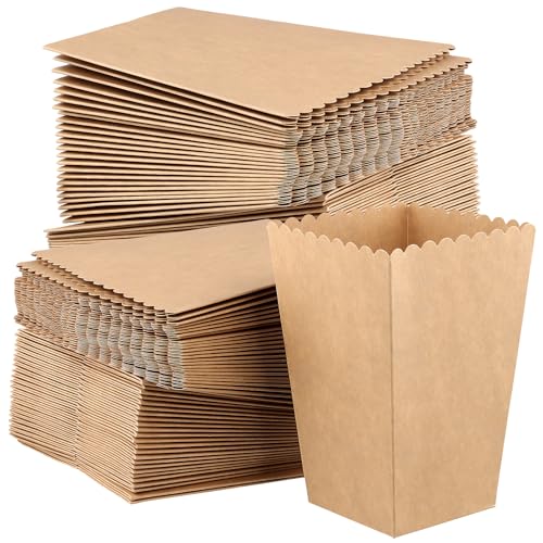 YIXNSW 100 Stück Popcorn Tüten, Kraftpapier Popcorn Tüten Klein, Popcorntüten Snackbox für Heimkino Partys Filmabend YIXNSW 100 Stück Popcorn Tüten, Kraftpapier Popcorn Tüten Klein, Popcorntüten Snackbox für Heimkino Partys Filmabend von YIXNSW