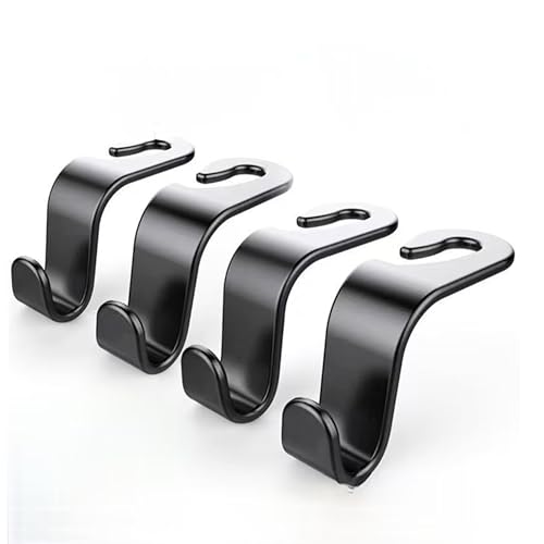 YIXUEERWSY 4 Stück Haken für die Kopfstütze im Auto für Ford Mustang Fastback/Convertible 6 (VI) I 2014-2017, Autositz Kleiderhaken zum Kopfstützen Auto Haken Aufhängen von Taschen Handtaschen von YIXUEERWSY