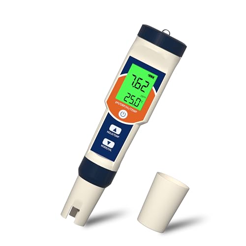 YIYEGO pH Messgerät Wasser, 4-in-1 pH/ORP/H2/TEMP Tester, ppm messgerät wasser Acqua IP67 Wasserdicht 0,01 hochpräzise digital Wasserqualitätstester mit ATC-Funktion von YIYEGO
