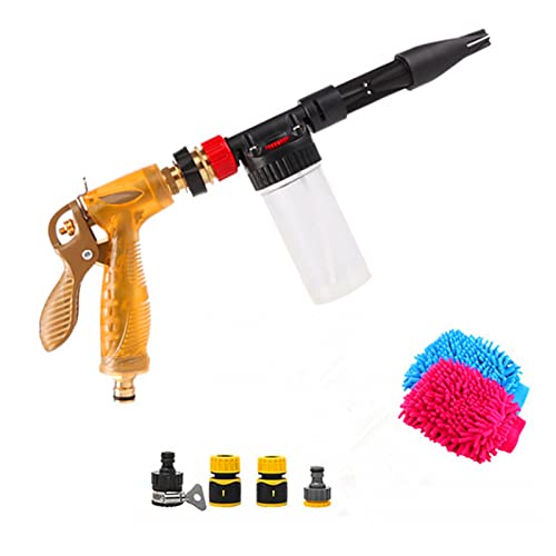 YIYIDA Autowaschpistole Pistole Auto Spray Schaum spritzpistole Reinigung Schaum Pistole 2-in-1 Metall manuelle sprühdüse mit multifunktionale schneeschaum waschen spritzpistole für autodeck Garten von YIYIDA