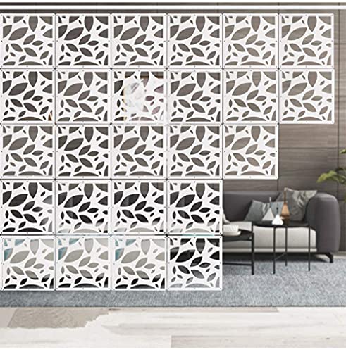 YIYOHON 12 Stück/Set Hängende Raumteiler Panel Bildschirme DIY Holz-Kunststoff-Dekoration für Arbeitszimmer Sitzen Schlafzimmer Hotel Bar 29 x 29 cm (A1) von YIYOHON
