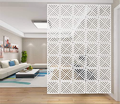 YIYOHON 12 Stück/Set Hängende Raumteiler Panel Bildschirme DIY Holz-Kunststoff-Dekoration für Arbeitszimmer Sitzen Schlafzimmer Hotel Bar 29 x 29 cm (A5) von YIYOHON