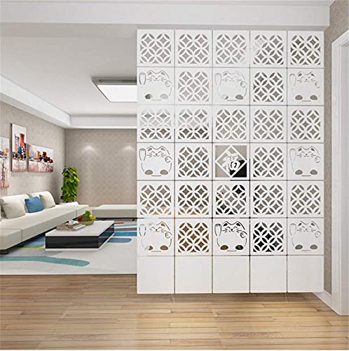 YIYOHON 12 Stück/Set Hängende Raumteiler Panel Bildschirme DIY Holz-Kunststoff-Dekoration für Arbeitszimmer Sitzen Schlafzimmer Hotel Bar 29 x 29 cm (A6) von YIYOHON