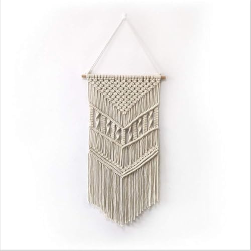 YIYOHON Handgefertigter gewebter Makramee-Wandteppich, Wandbehang, Baumwollfaden, Boho, Wohnheim, Wohnzimmer, Schlafzimmer, Kinderzimmer, Kunst, Party, Wanddekoration (A1) von YIYOHON