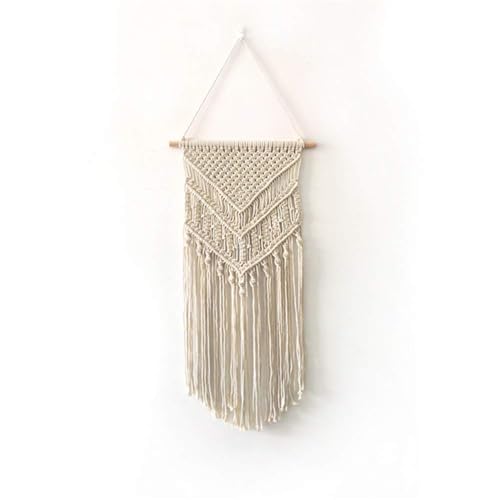 YIYOHON Handgefertigter gewebter Makramee-Wandteppich, Wandbehang, Baumwollfaden, Boho, Wohnheim, Wohnzimmer, Schlafzimmer, Kinderzimmer, Kunst, Party, Wanddekoration (A2) von YIYOHON