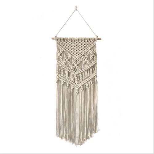 YIYOHON Handgefertigter gewebter Makramee-Wandteppich, Wandbehang, Baumwollfaden, Boho, Wohnheim, Wohnzimmer, Schlafzimmer, Kinderzimmer, Kunst, Party, Wanddekoration (A3) von YIYOHON