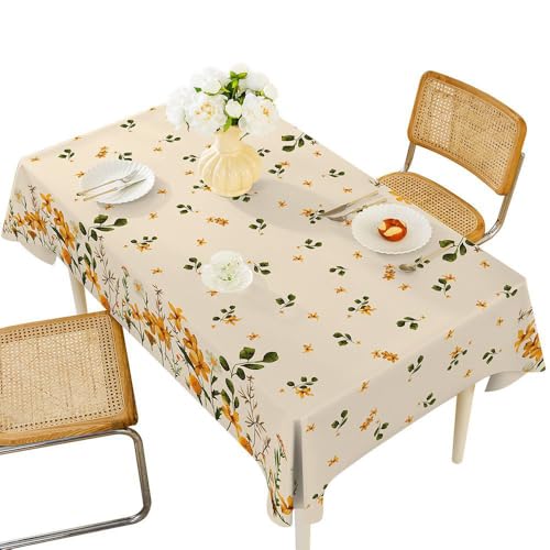 YIYOHON Wasserdichte Vinyl-Tischdecken, wasserdicht, öldicht, leicht zu reinigen, Kunststoff-Tischdecke für Esstisch, Küchentisch, Partys (140 x 180 cm) von YIYOHON