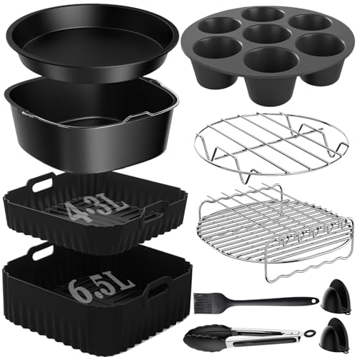 11 Stück Airfryer Zubehör Silikonform Heißluftfritteuse für Cosori Turbo Tower Pro Smart 10,8L Double Stack,Airfryer Zubehör für Cosori Turbo Tower™ 10,8-Liter Heißluftfritteuse Pro Smart 6,5L/4,3L 11 Stück Airfryer Zubehör Silikonform Heißluftfritteuse für Cosori Turbo Tower Pro Smart 10,8L Double Stack,Airfryer Zubehör für Cosori Turbo Tower™ 10,8-Liter Heißluftfritteuse Pro Smart 6,5L/4,3L von YIYSTRIEY