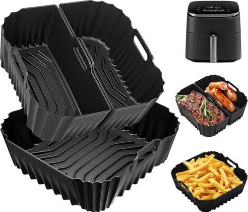 3 Stück Airfryer Zubehör Silikonform Heißluftfritteuse,Airfryer Silikonform Heissluftfritteuse Zubehör Auflaufform für Air Fryer Cosori Turboblaze 6L/5,5L/6,2L,Ninja AF180EU,Philips NA230 3 Stück Airfryer Zubehör Silikonform Heißluftfritteuse,Airfryer Silikonform Heissluftfritteuse Zubehör Auflaufform für Air Fryer Cosori Turboblaze 6L/5,5L/6,2L,Ninja AF180EU,Philips NA230 von YIYSTRIEY