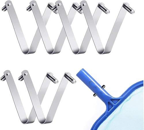 6 PCS Poolbürsten Clip, V-Förmiger Clip, Pool Stangen Clips, Poolstangen Clips, Skimmer Zubehör, Geeignet für Skimmer, Poolkescher, Poolbürsten, Poolzubehör-Werkzeuge von YIZHIXIANGQ