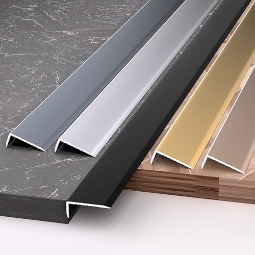 YIZHIYZ Winkelprofil Kantenschutz 90CM*3 Stück Eckenschutz Aluminium Kantenschutz Für Zimmertüren Kantenprofil Für Boden/Treppe/Stufe/Tür(Schwarz,Breite:60mm) (Roségold Breite:60mm) von YIZHIYZ