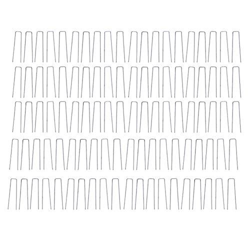 100pcs Garten Landschaft Grundnahrungsmittel U-Typ-Typ Rasenstift Grundstücke für künstliche Grasstahl, wie in dem Bild 3x30x150 mm 100 pcs entworfen von YIZISECCE