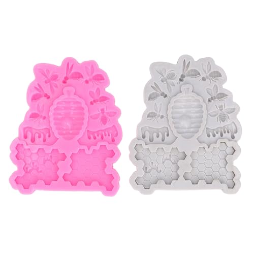 2 Pack Bienenstock Form Formen Silikon Backform für DIY Schokolade Dessert Süßigkeiten Kuchen Dekorieren von YIZISECCE