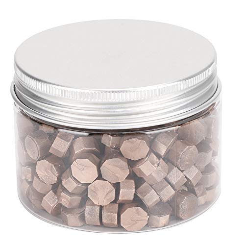 200 Stück Wachssiegel für Pearlescent Octagon Versiegelung für Abfüllung, Briefumschläge, Dokumente, Hochzeitseinladung (Champagner Gold) von YIZISECCE