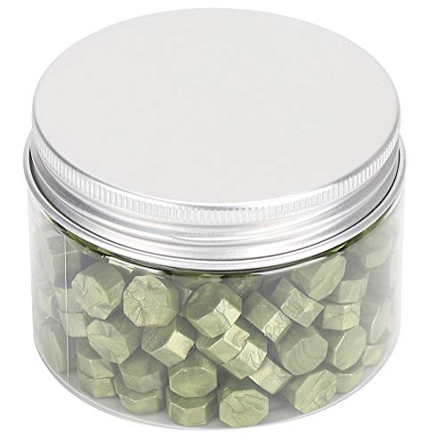 200 Stück Wachssiegel für Pearlescent Octagon Versiegelung für Abfüllung, Briefumschläge, Dokumente, Hochzeitseinladung (Senf) von YIZISECCE