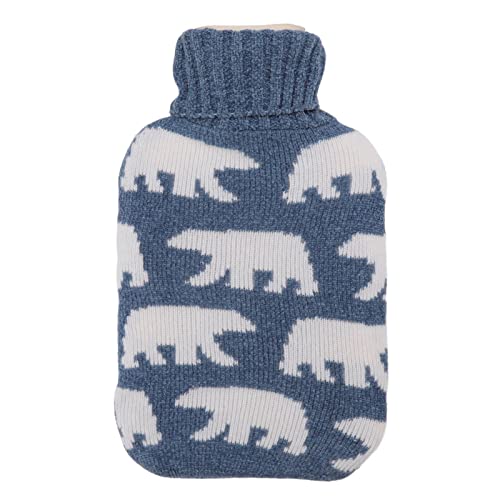 2000 ml heiße Wasserflasche heißer Wasserbeutel mit weicher gestrickter Abdeckung für Hals Schulter warm für den Winter (Typ 2) von YIZISECCE
