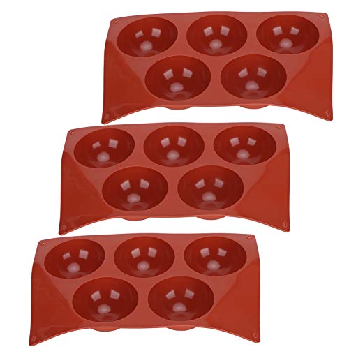3 Stück Halb shere Silikon form DIY Backen Heiße Schokoladen kuchen Dessert Jelly Dome Schaum L (5-Continuous-Halbkreis 84040) von YIZISECCE