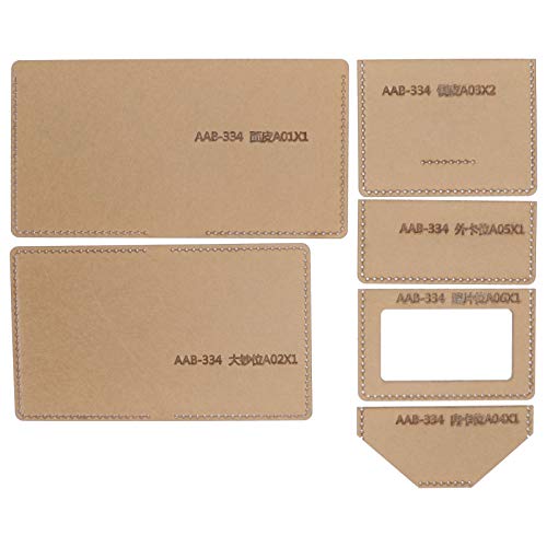 6pcs Acrylvorlage DIY handgefertigte kurze Brieftaschen-Leder-Muster-Schimmelpilzwerkzeuge Handwerkswerkzeuge von YIZISECCE