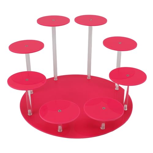 Acrylcupcake steht stabiler runde Anime -Figur Doll Platte Displatter Hochzeits Geburtstagsfeier (Rosa) von YIZISECCE