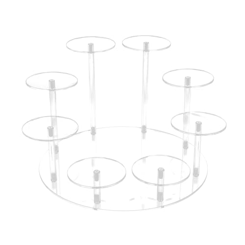 Acrylcupcake steht stabiler runde Anime -Figur Doll Platte Displatter Hochzeits Geburtstagsfeier (Transparent) von YIZISECCE