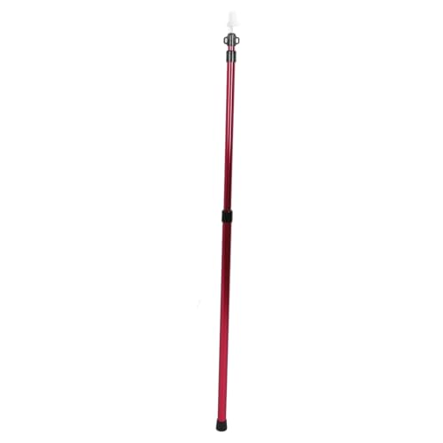Aluminiumlegierung langlebiger Teleskopstückenpol für Outdoor Camping (Rot) von YIZISECCE