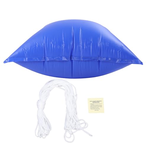 Aufblasbares Poolkissen verdickte PVC -Schutzkissen für oberirdische Außenpools 120 cm (Dunkelblaues Quadrat) von YIZISECCE