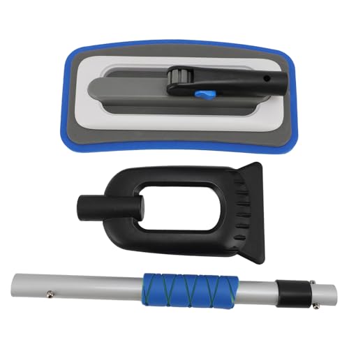 Auto Schneeschaber Aluminiumlegierung Effizienter Schneeabbau Besen Eiskranker Ergonomischer Griff (Blau) von YIZISECCE