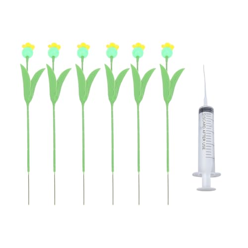 Bienenwässerungsstation Blume Kolibri Feeder Eisen Gummi ationsgarten Garten Hof (Gelbe Blütenblätter) von YIZISECCE
