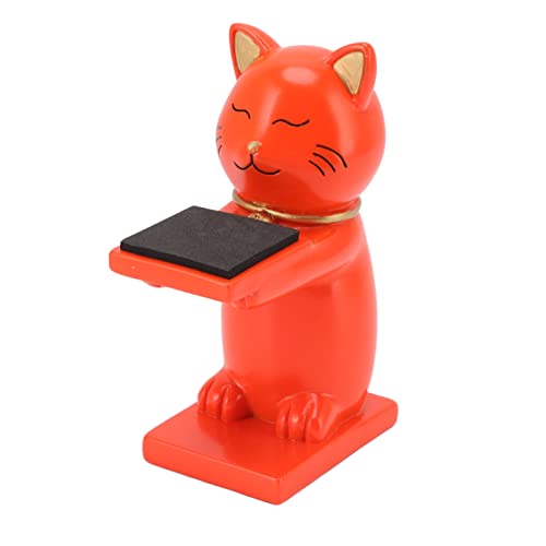 Cat Figur Harz Uhrenhalter Display modernes Wohnkultur (Orange) von YIZISECCE