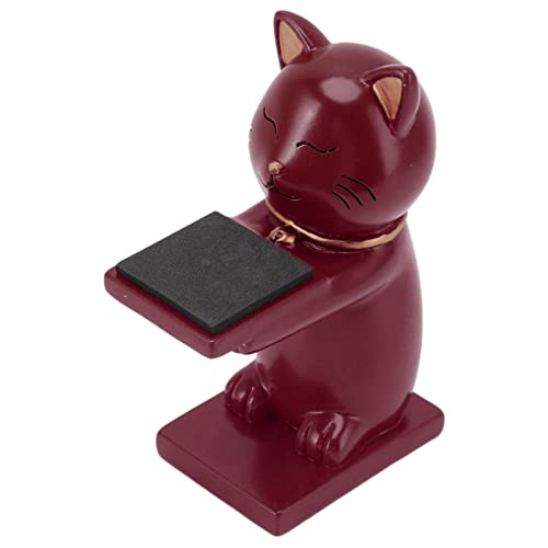 Cat Figur Harz Uhrenhalter Display modernes Wohnkultur (Rot) von YIZISECCE