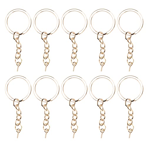 DIY -Schlüsselringkette Metallanhänger Zubehör für benutzerdefinierte Schlüsselbundventilatoren (φ28mm 【10 Teile】) von YIZISECCE