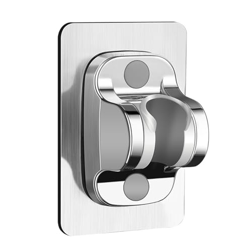 Duschkopfhalterung Starker Klebstoff Verstellbarer Winkel Nicht-Drill Duschstabhalter Badezimmer von YIZISECCE