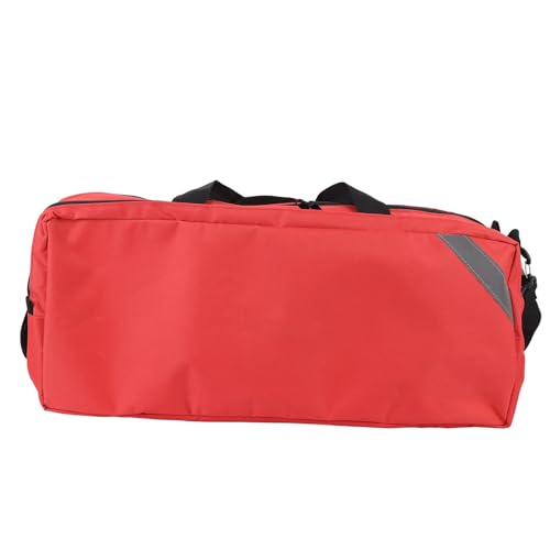 Ersthelfer -Tasche mit großer Kapazität Notfallbeutel Feuerwehrtasche Verstellbarer Schultergurt reflektierender Streifen 600d Oxford Stoff Outdoor (Rot) von YIZISECCE
