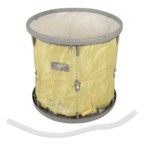 Faltbare Badewanne tragbares PVC Klapptanne Multi funktionaler Kinder Einweichen Erwachsene Schweißbad Medizinisches Bad für Familienbad anwendbar (Gelb) von YIZISECCE