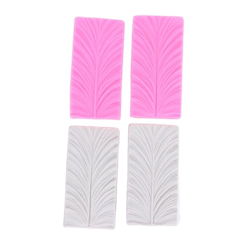 Feder form Fondant Silikon Moulding Schokoladen kuchen Border Dekoration Backen 2 Paare von YIZISECCE