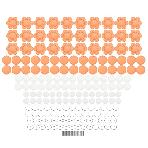 Für DIY -Basteln für 30 - Set, 58 -mm -Blumenabzeichen Herstellung von Vorräten, leere Abzeichenknöpfe Pin Set Set (Orange) von YIZISECCE