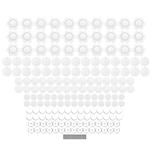 Für DIY -Basteln für 30 - Set, 58 -mm -Blumenabzeichen Herstellung von Vorräten, leere Abzeichenknöpfe Pin Set Set (Weiß) von YIZISECCE