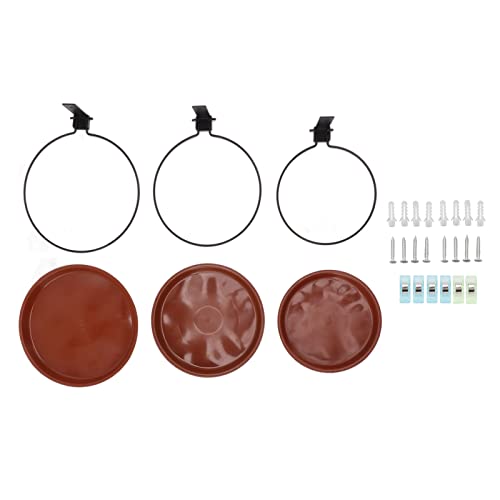Für den Baum montiert, für Vogelhäuschen und Vogelbadschale, Hochleistungsmetallring, Hinterhofterrasse (3 Pot und 3 Halterung) von YIZISECCE