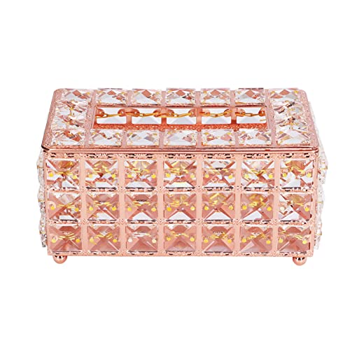 Für den Tissue -Box -Halter für multifunktionales, modisches Design, exquisit, robust und dauerhaft (Rosegolden) von YIZISECCE