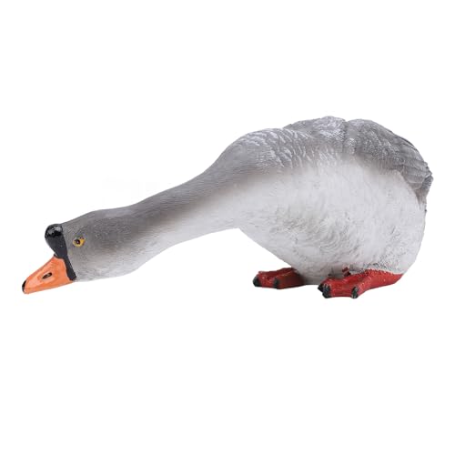 Gänsestatue entzückende Harz -Skulptur Innenhof Balkon Wasserlanddekoration Grau (Unterer Kopf zum Aussehen) von YIZISECCE
