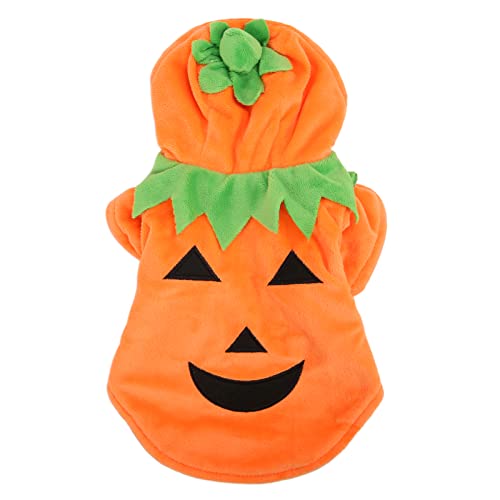 Halloween Kürbishundkleidung warmes Kostüm für mittlere große Hunde Winter Winter (Orange) von YIZISECCE