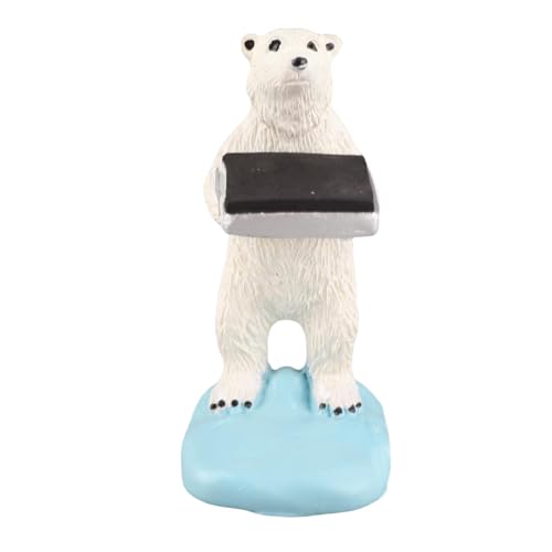 Harz handgefertigtes Uhrenständer atives Displaymodell für Home Office (Eisbär) von YIZISECCE