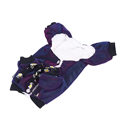 Hunde Baumwollmantel verdicken Mantel Außenjacke für kleine und mittelgroße Hunde Winterkleidung (L) von YIZISECCE
