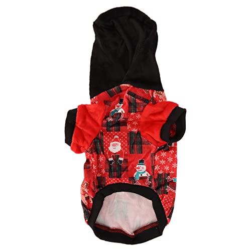 Hunde Weihnachtshodie Weiche Plüsch atmungsaktiven elastischen lässigen Hundepullover für kleine und mittlere Hunde (M) von YIZISECCE
